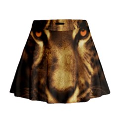 Cat Tiger Animal Wildlife Wild Mini Flare Skirt by Celenk