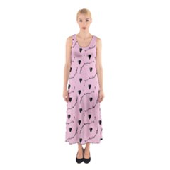 Love Hearth Pink Pattern Sleeveless Maxi Dress by Celenk