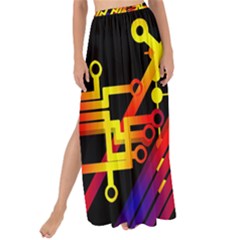 Board Conductors Circuits Maxi Chiffon Tie-up Sarong by Celenk