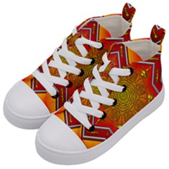 Mandala Zen Meditation Spiritual Kid s Mid-top Canvas Sneakers by Celenk