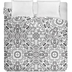 Mandala Pattern Line Art Duvet Cover Double Side (king Size) by Celenk