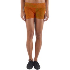 Background Paper Vintage Orange Yoga Shorts by Celenk