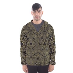 Texture Background Mandala Hooded Wind Breaker (men) by Celenk