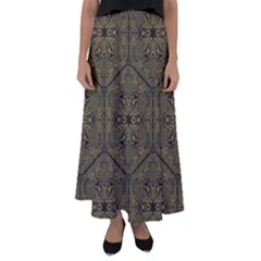 Texture Background Mandala Flared Maxi Skirt by Celenk