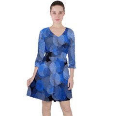 Circle Rings Abstract Optics Ruffle Dress by Celenk