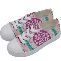 Mandala Design Arts Indian Kids  Low Top Canvas Sneakers by Celenk