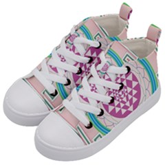 Mandala Design Arts Indian Kid s Mid-top Canvas Sneakers by Celenk