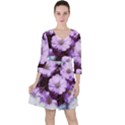 Flowers Purple Nature Art Abstract Ruffle Dress View1