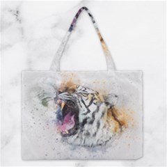Tiger Roar Animal Art Abstract Medium Tote Bag by Celenk