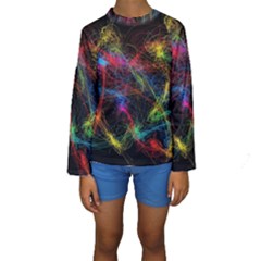 Background Light Glow Abstract Art Kids  Long Sleeve Swimwear by Celenk