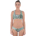 Tiger Cat Art Abstract Vintage Cross Back Hipster Bikini Set View1