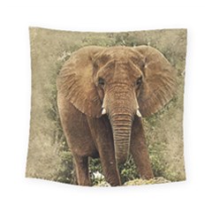 Elephant Animal Art Abstract Square Tapestry (small) by Celenk