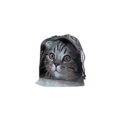 Cat Pet Art Abstract Vintage Drawstring Pouches (xs)  by Celenk
