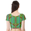 Gift Wrappers For Body And Soul In  A Rainbow Mind Short Sleeve Crop Top View2