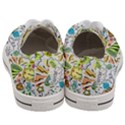 Doodle New Year Party Celebration Women s Low Top Canvas Sneakers View4