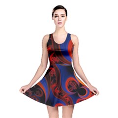 Fractal Abstract Pattern Circles Reversible Skater Dress by Celenk