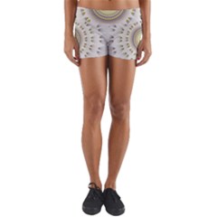 Mandala Fractal Decorative Yoga Shorts by Celenk