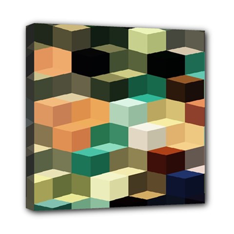 Art Design Color Pattern Creative 3d Mini Canvas 8  X 8  by Celenk