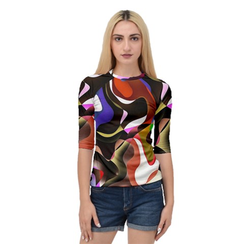 Abstract Background Design Art Quarter Sleeve Raglan Tee by Celenk