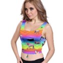 Horses in Rainbow Crop Top View1