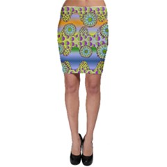 Amoeba Flowers Bodycon Skirt by CosmicEsoteric