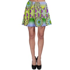 Amoeba Flowers Skater Skirt by CosmicEsoteric