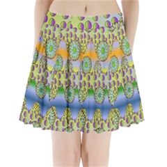 Amoeba Flowers Pleated Mini Skirt by CosmicEsoteric