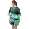 Futuristic Urban Architecture Quarter Sleeve Kimono Robe View2