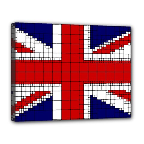 Union Jack Flag Uk Patriotic Canvas 14  X 11  by Celenk