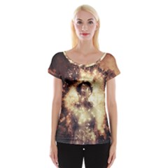 Science Fiction Teleportation Cap Sleeve Tops by Celenk