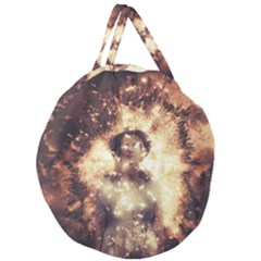 Science Fiction Teleportation Giant Round Zipper Tote by Celenk