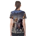 Horses Stampede Nature Running Women s Cotton Tee View2