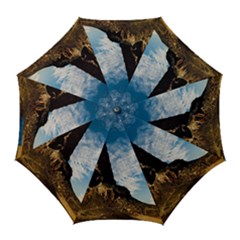 Mountain Desert Landscape Nature Golf Umbrellas by Celenk