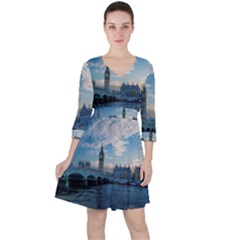 London Westminster Landmark England Ruffle Dress by Celenk