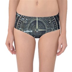 Time Machine Science Fiction Future Mid-waist Bikini Bottoms by Celenk