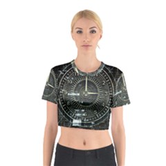 Time Machine Science Fiction Future Cotton Crop Top by Celenk