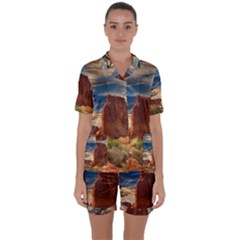 Bryce Canyon Usa Canyon Bryce Satin Short Sleeve Pyjamas Set by Celenk