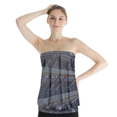 Ducting Construction Industrial Strapless Top by Celenk