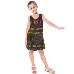 Hot As Candles And Fireworks In Warm Flames Kids  Sleeveless Dress by pepitasart