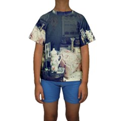 Abandonded Dollhouse Kids  Short Sleeve Swimwear by snowwhitegirl