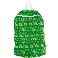 Green Sea Whales Foldable Lightweight Backpack by snowwhitegirl