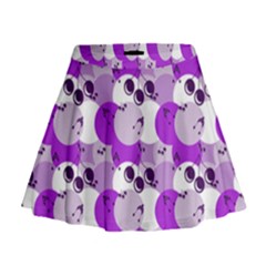 Purple Cherry Dots Mini Flare Skirt by snowwhitegirl