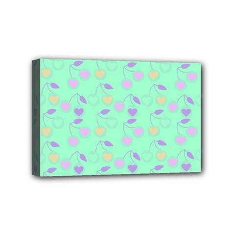 Mint Heart Cherries Mini Canvas 6  X 4  by snowwhitegirl