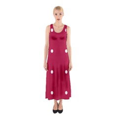 Red Dot Sleeveless Maxi Dress by snowwhitegirl