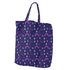 Music Stars Navy Giant Grocery Zipper Tote by snowwhitegirl