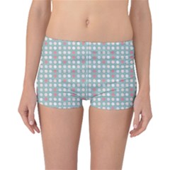 Pink Peach Grey Eggs On Teal Boyleg Bikini Bottoms by snowwhitegirl