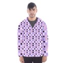 Black White Pink Blue Eggs On Violet Hooded Wind Breaker (Men) View1