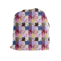 Quilt Of My Patterns Small Drawstring Pouches (extra Large) by snowwhitegirl