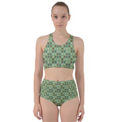 Green Brown  Eggs On Green Racer Back Bikini Set by snowwhitegirl