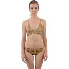 Grey Brown Eggs On Beige Wrap Around Bikini Set by snowwhitegirl